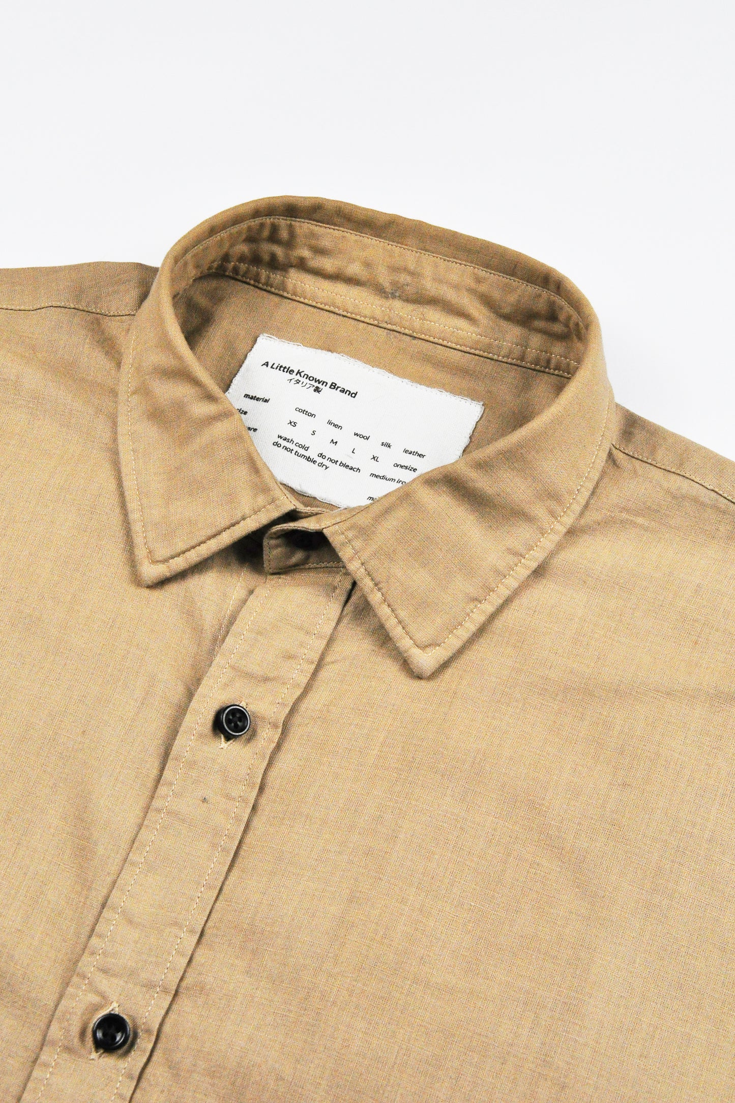Oversized Washed Cotton Shirt – Sand