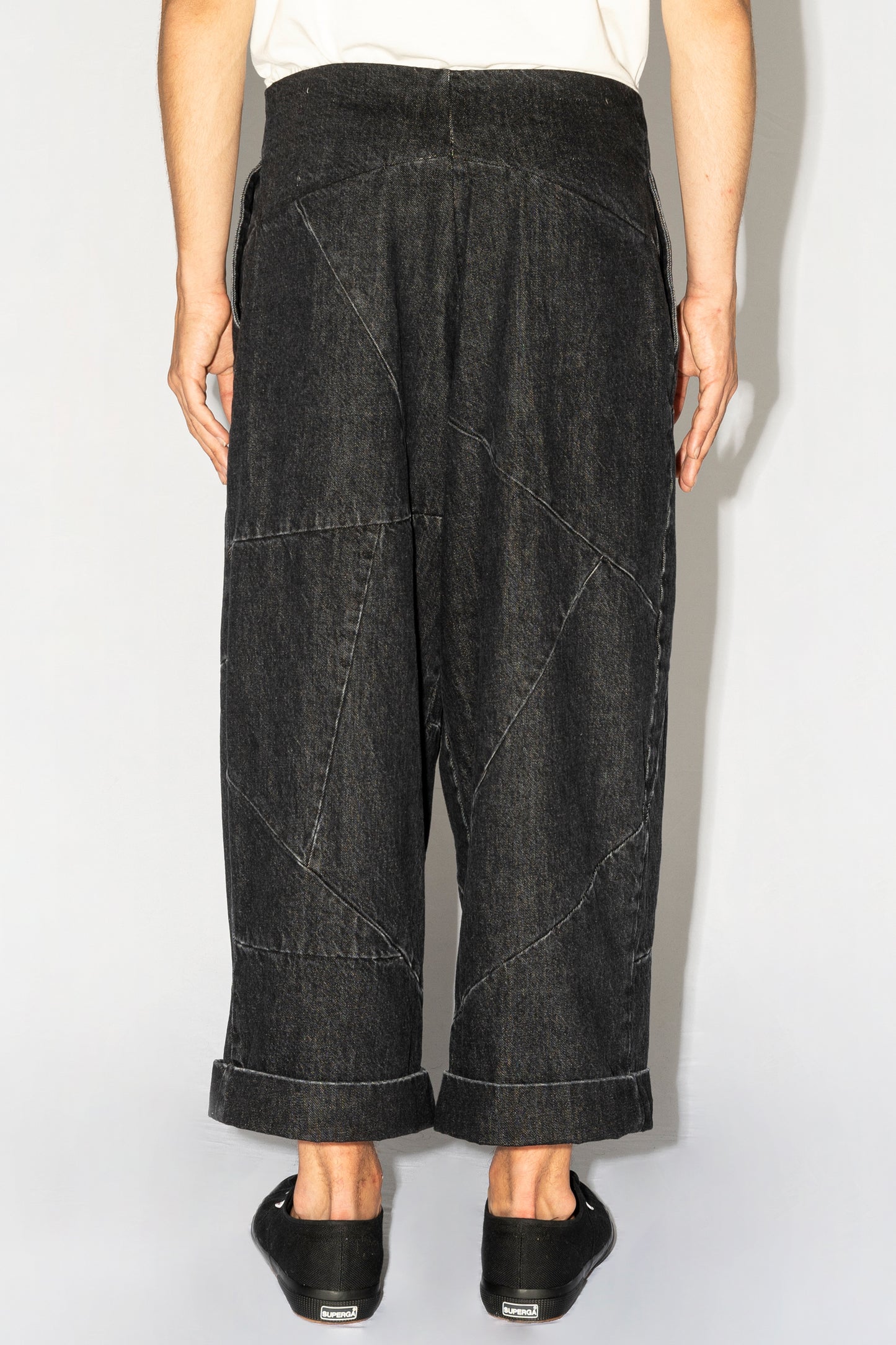 4Size Oversized Pants – Stonewashed Black Denim