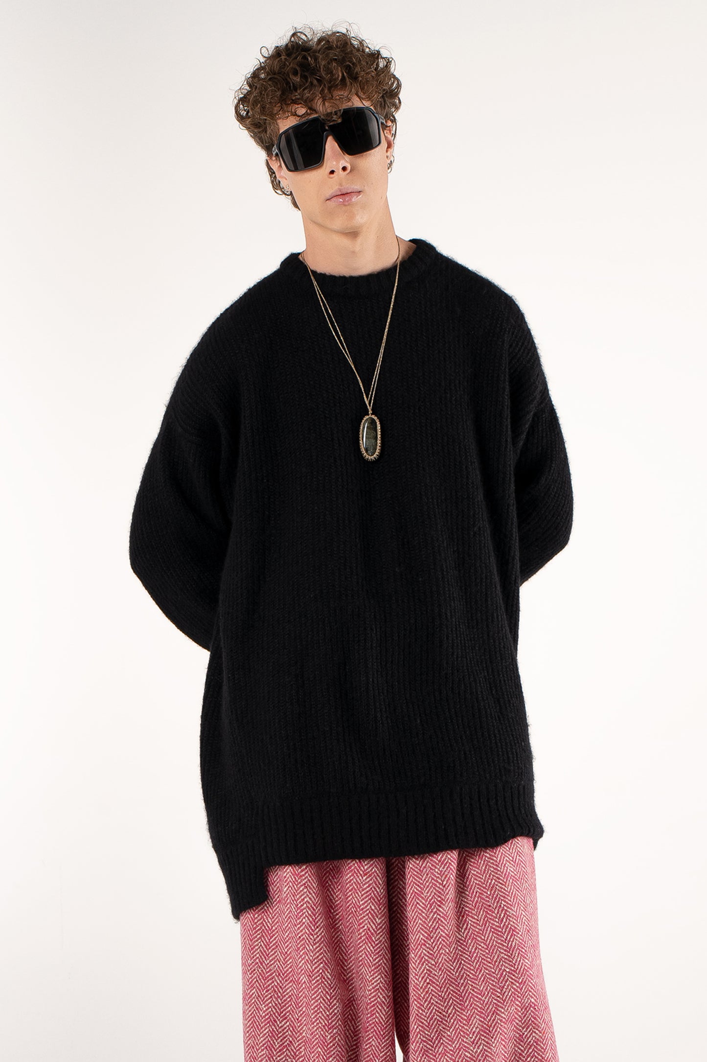 Oversized Mohair Knitwear - Black